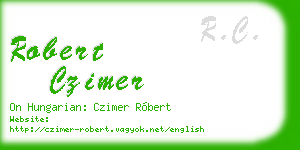 robert czimer business card